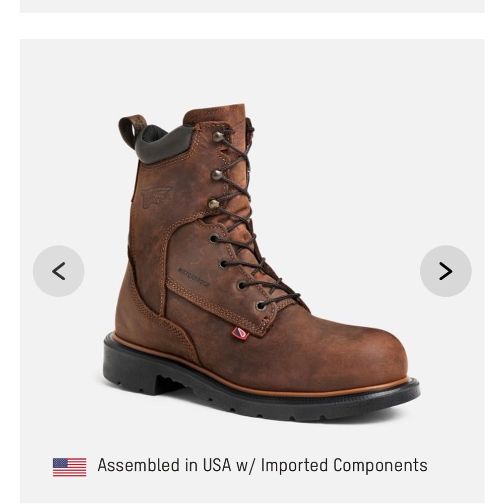 Red Wing Brown Leather Work Boots